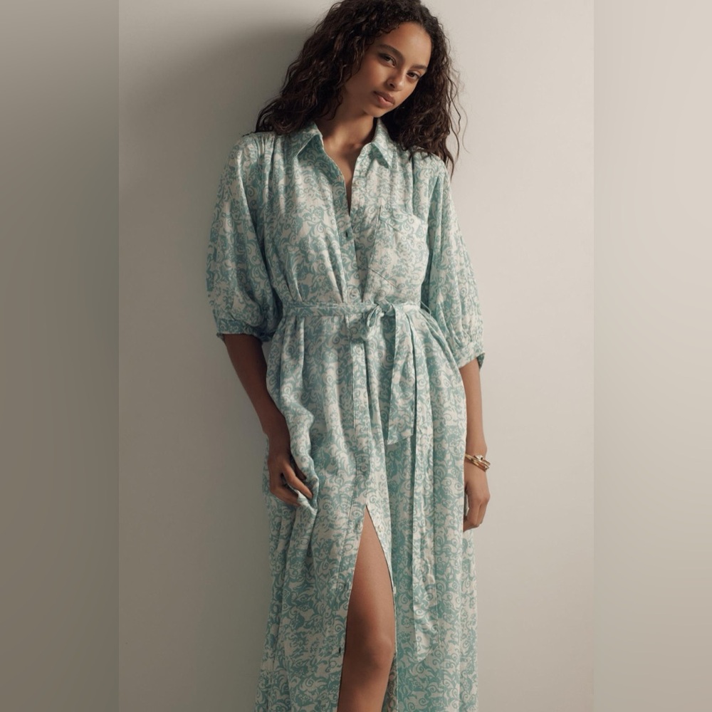 Anthropologie Maeve Maxi button Dress